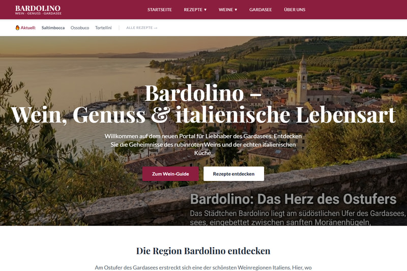 Startseite des Themenportals bardolino-online.de