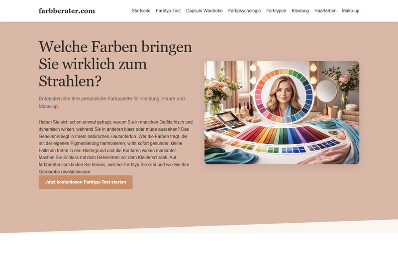 Startseite des Themenportals farbberater.com