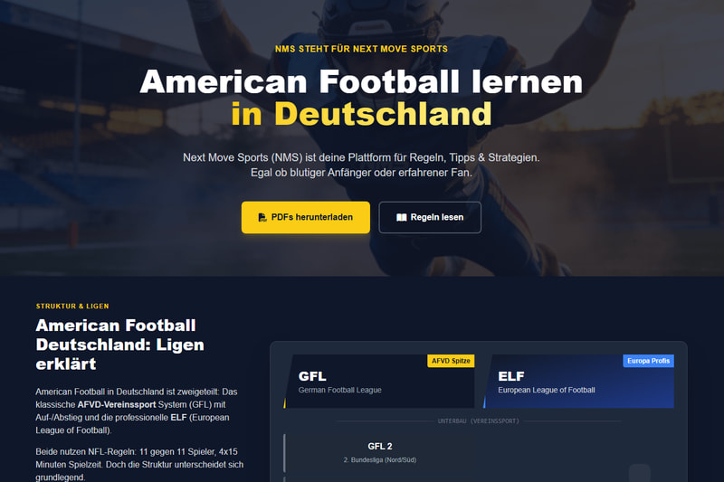 Startseite des Sportportals nmsfootball.de