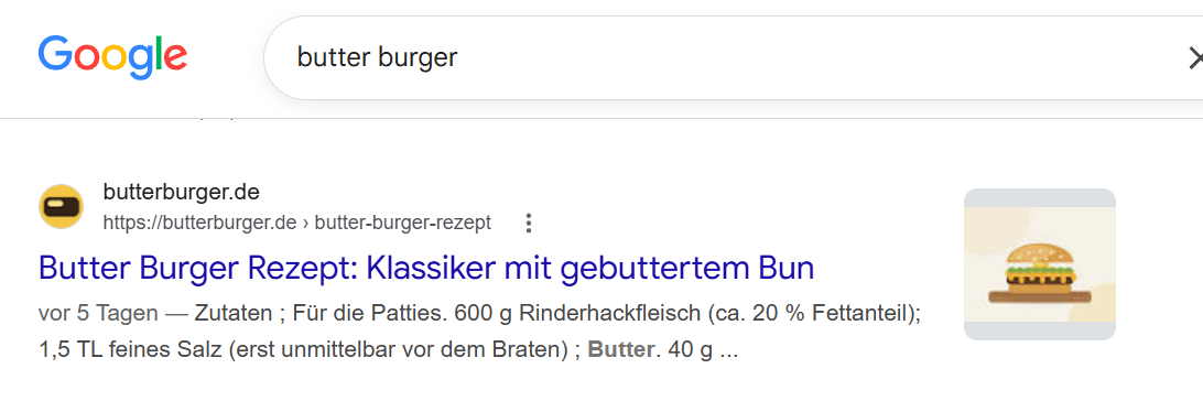 Butter Burger mit gebuttertem, geröstetem Bun als Motiv des Projekts butterburger.de